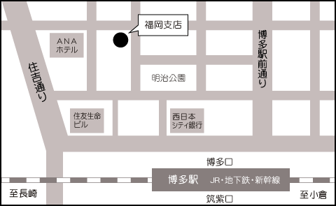 福岡支店の地図